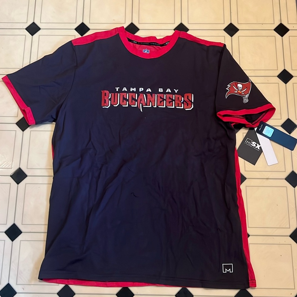 🏈 🏴‍☠️ NWT Tampa Bay Buccaneers MSX by Michael Strahan shirt size Large